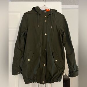 Hunter green lightweight hooded jacket. Perfect condition!